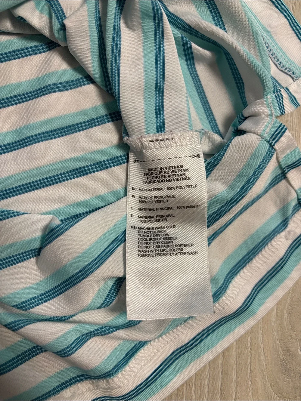 🔥BUNDLESALE Mens XL Adidas Performance Teal and White Striped Golf Polo Shirt